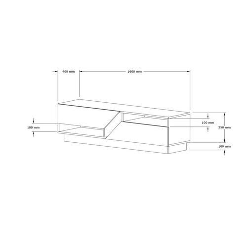 Televizní stolek Koza Walnut and White