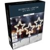 Iluminat exterior de Crăciun cu LED-uri Stea neon,set de 3 bucăți, înălțime 58 cm