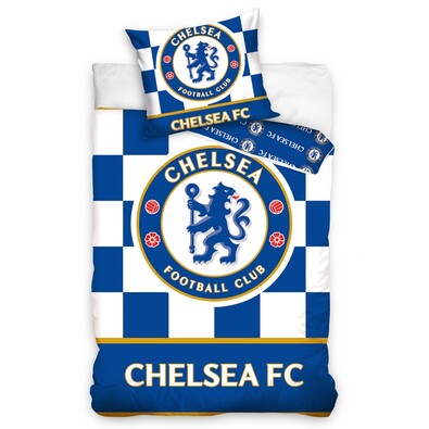 Povlečení Chelsea FC Check, 140 x 200 cm, 70 x 80 cm