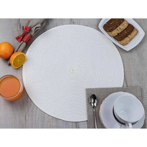 Altom Pogrinjek Straw bela, premer 38 cm, komplet4 kos
