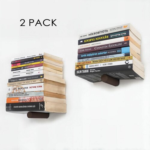 Súprava poliček Black and Brown, 2 ks