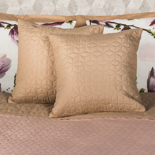 4Home Tagesdecke Doubleface  Beige/Rosa, 220 x 240 cm, 2x 40 x 40 cm