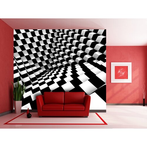 Fototapeta XXL Black  White Abstract 360 x 270 cm, 4 części