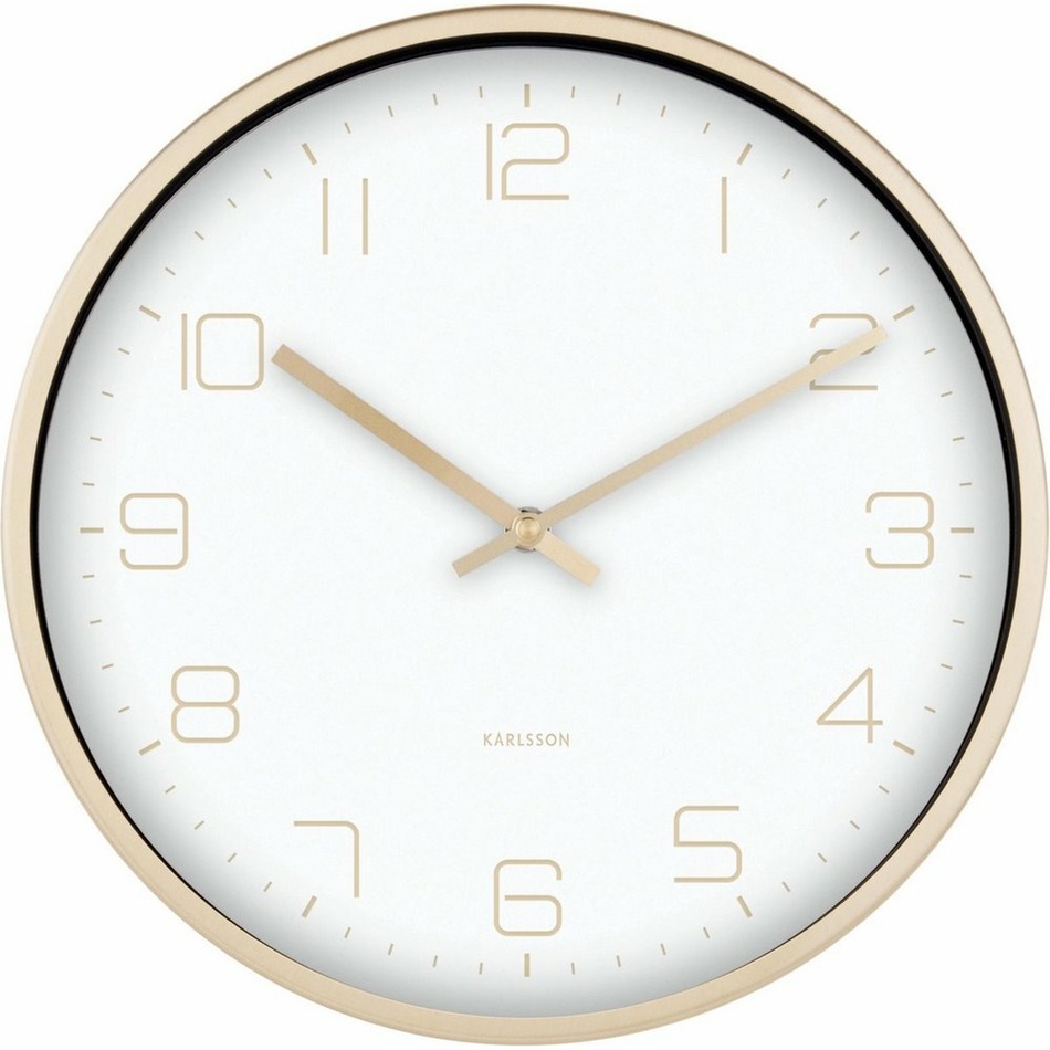 Levně Karlsson 5720WH designové nástěnné hodiny, pr. 30 cm