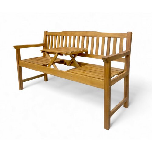 Holzbank mit Tisch Eva, 150 x 60 x 88 cm