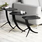 Odkládací stolek Pion Black Marble, 3 ks