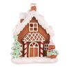 Vianočná dekorácia Domček perníkový zdobený, polyresin, LED