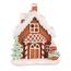 Vianočná dekorácia Domček perníkový zdobený, polyresin, LED