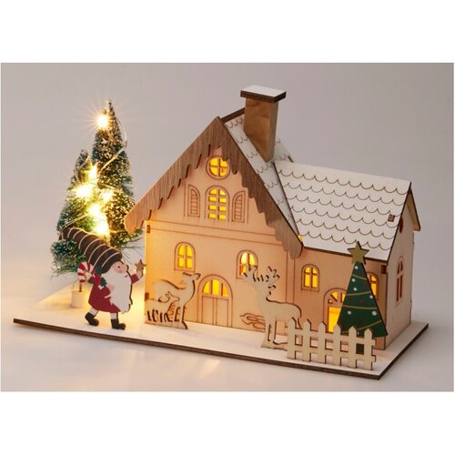 Karácsonyi LED dekoráció Téli ház, 20x10x12,5 cm,dekoráció 1