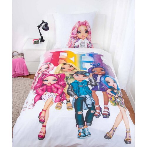Lenjerie de pat din bumbac pentru copii Herding Rainbow High, 140 x 200 cm, 70 x 90 cm