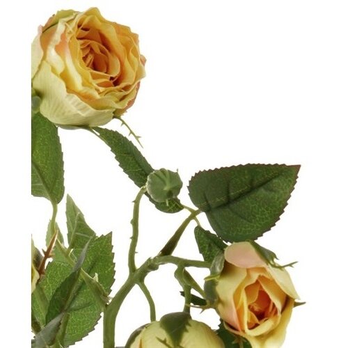 Sztuczny kwiat Rose żółty, 4 kwiaty, 20 x 15 x 70cm