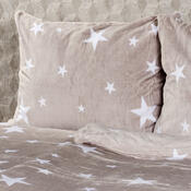 4Home povlečení mikroflanel Stars Grey, 140 x 220 cm, 70 x 90 cm