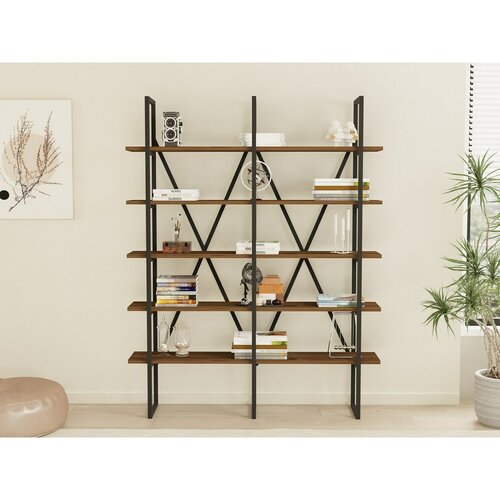 Regał Burgaz Black and Walnut