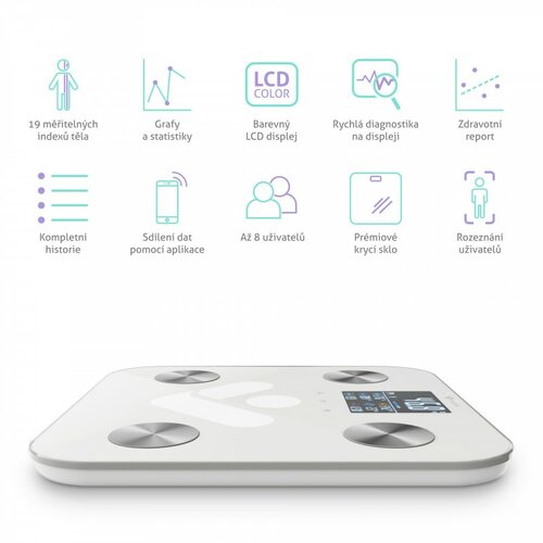 TrueLife FitScale W6 BT waga osobista z Bluetooth,biała