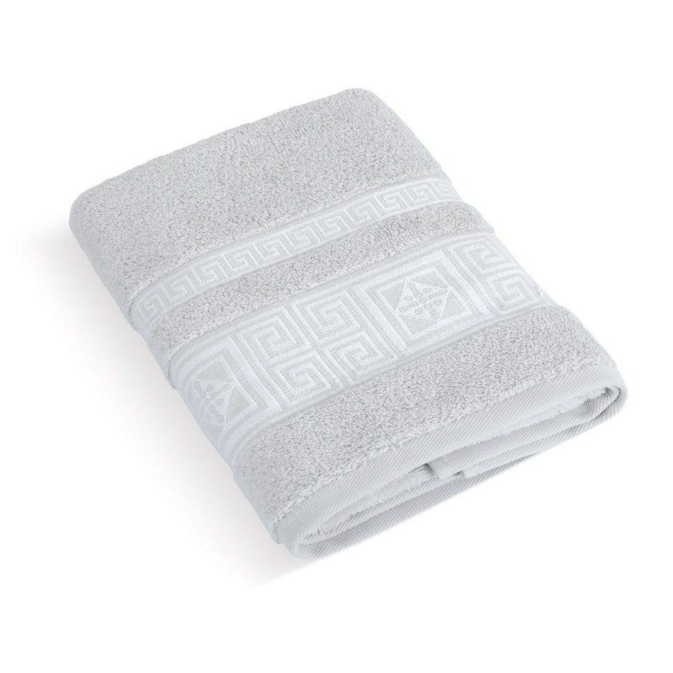 Ręcznik Grecka kolekcja jasnoszary, 50 x 100 cm, 50 x 100 cm