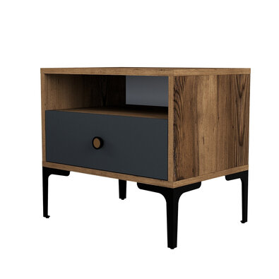 Szafka nocna Lisbon Walnut Anthracite