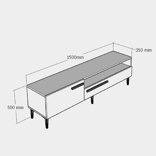 TV-Lowboard Zera White