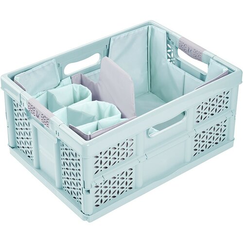 Keeeper Összecsukható bevásárlószervező Nea set XL Aquamarine 28 l