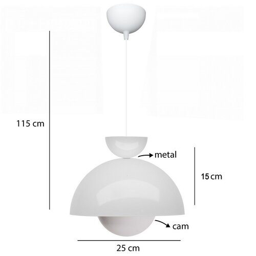 Lampa wisząca 241340 Bolla, biały