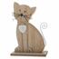 Dekoration Holzkatze 15 cm, braun