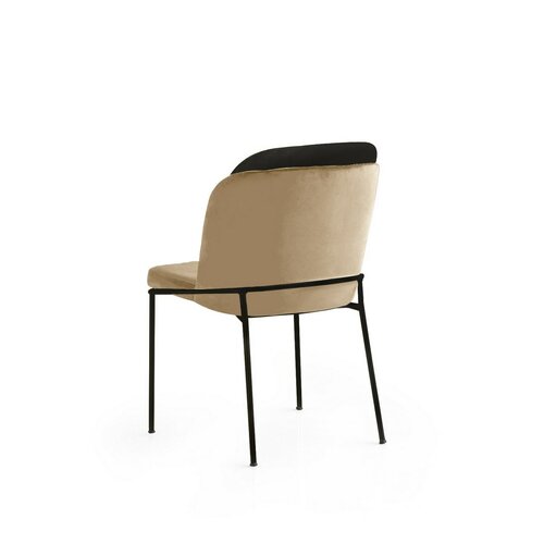 Sada jídelních židlí Dore Beige and Black, 2 ks
