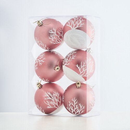 Set ornamente de Crăciun 4Home Frost, 6 buc., roz
