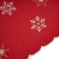 Weihnachtliche Tischdecke Schneeflocken rot, 40 x 90 cm