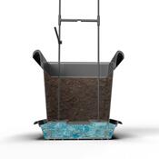 Ghiveci de volum mare Gardenico Magnus antracit, 100 cm