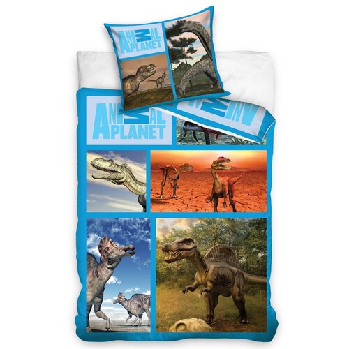 Bavlněné povlečení Animal Planet - Dinosauři, 140 x 200 cm, 70 x 80 cm