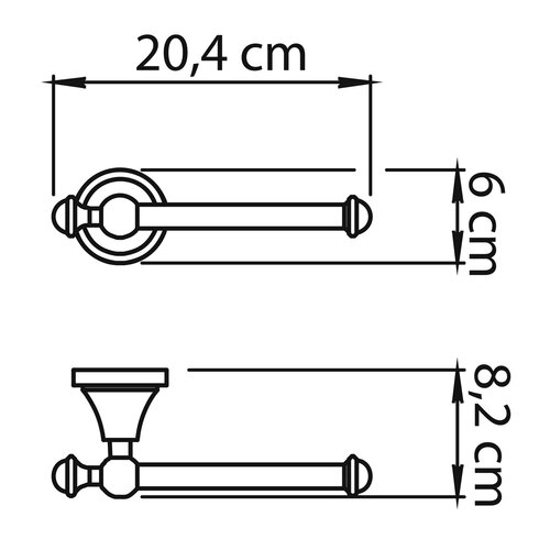 GEDY NV2413 Nevis držalo za toaletni papir brezpokrova, krom