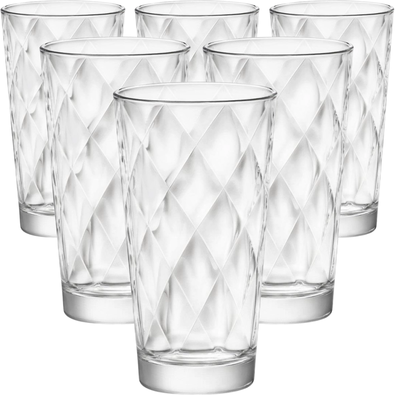 Bormioli Rocco 6-częściowy zestaw szklanek na long drink Kaleido, 370 ml