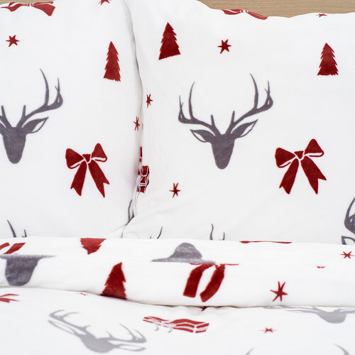 4Home Stag & Bows mikroflanel ágyneműhuzat, 140 x 220 cm, 70 x 90 cm