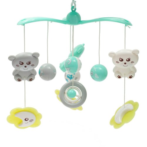 Baby Mix Carusel deasupra pătuțului cu proiectorde lumină, verde