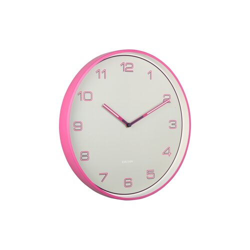 Karlsson 6013BP dizajnové nástenné hodiny ružové,priemer  40 cm