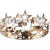 Adventskerzenhalter „Sterne“, goldfarben, Metall, Durchmesser 25 cm