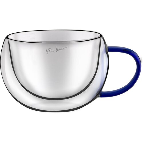 Lamart LT9113 2dílná sada sklenic na cappuccino Vaso, 270 ml, modrá