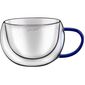 Lamart LT9113 2dílná sada sklenic na cappuccino Vaso, 270 ml, modrá