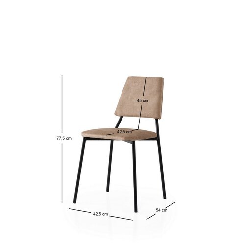 Sada jídelních židlí Lima Mink and Black, 2 ks