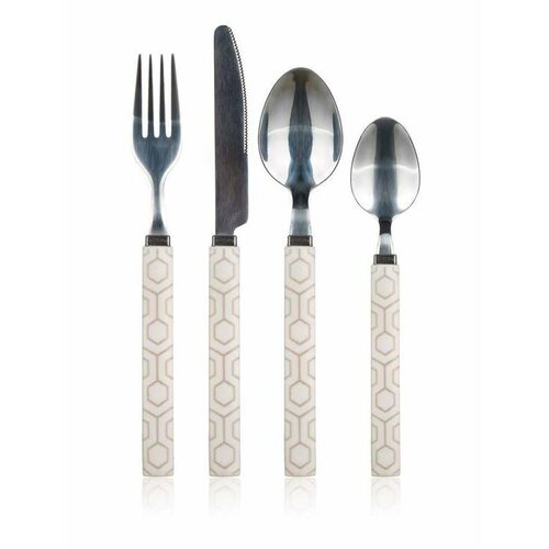 Banquet Edelstahlbesteck mit Kunststoffgriff HEXAGON, 24 Teile