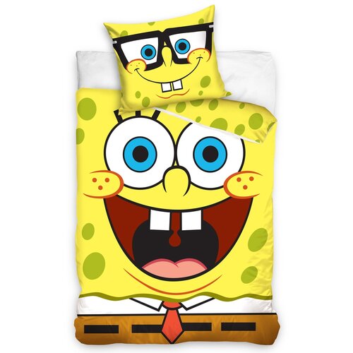 Detské bavlnené obliečky SpongeBob, 140 x 200 cm, 70 x 80 cm