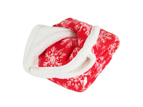 B.E.S. Petrovice Baránková deka Buffalo Vločky červená, 150 x 200 cm