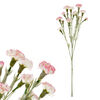 Floare artificiala Garoafa mini, roz si alb , 15 x15 x 65 cm