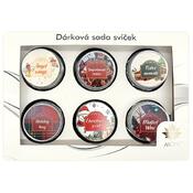 Arome Set svíček s přáním 28g v dárkové krabičce, Winter, mix 6 ks