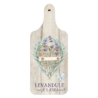 Bohemia Gifts Decorativă tăietură din lemn Lavandă