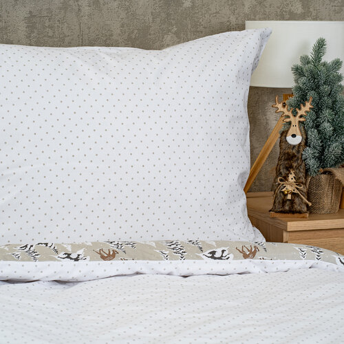 Lenjerie de pat din bumbac 4Home Christmas forest, 140 x 220 cm, 70 x 90 cm