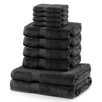 DecoKing Комплект рушників для рук та рушників для ванни Marina темно-сірий, 10 шт.