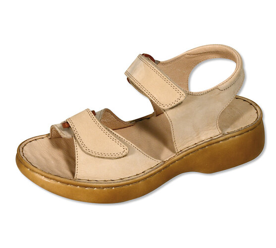 Orto Plus Dámske sandále so suchými zipsami veľ. 39 svetlo hnedé