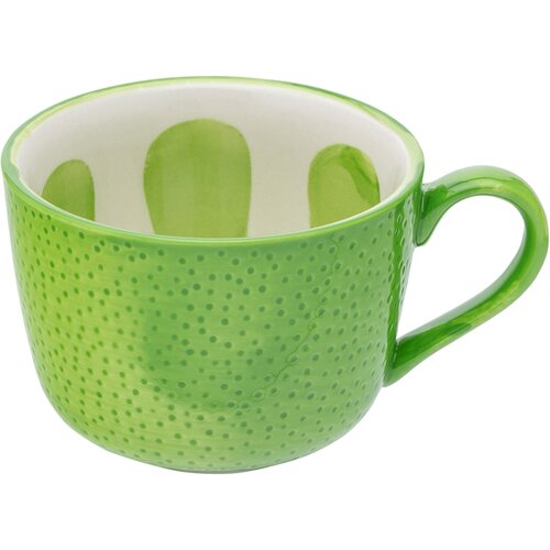 Altom Set aus Keramik-Jumbotassen-Set Tropicana Limette 470 ml, 2 Stück