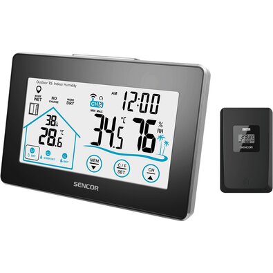 Sencor SWS 2900 Stacja meteorologiczna z czujnikiem bezprzewodowym, czarny