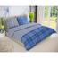 Lenjerie de pat din bumbac Delux Campus albastru ,140 x 220 cm, 70 x 90 cm